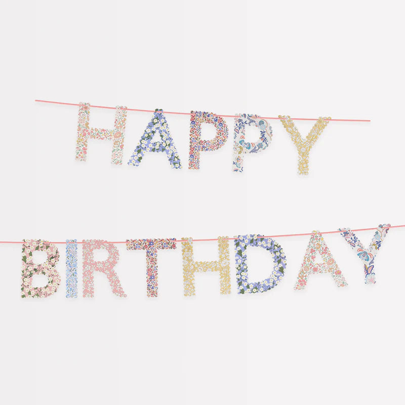 Meri Meri X Liberty Happy Birthday Garland