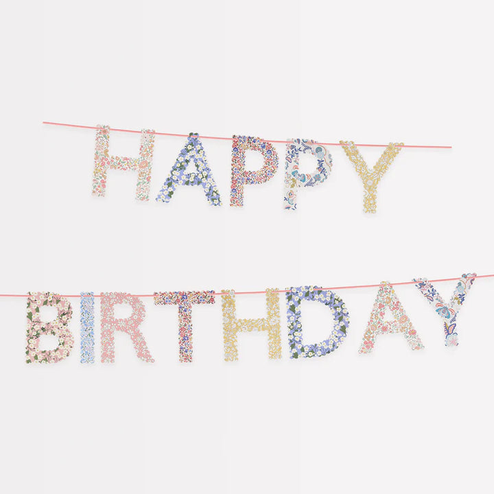 Meri Meri X Liberty Happy Birthday Garland