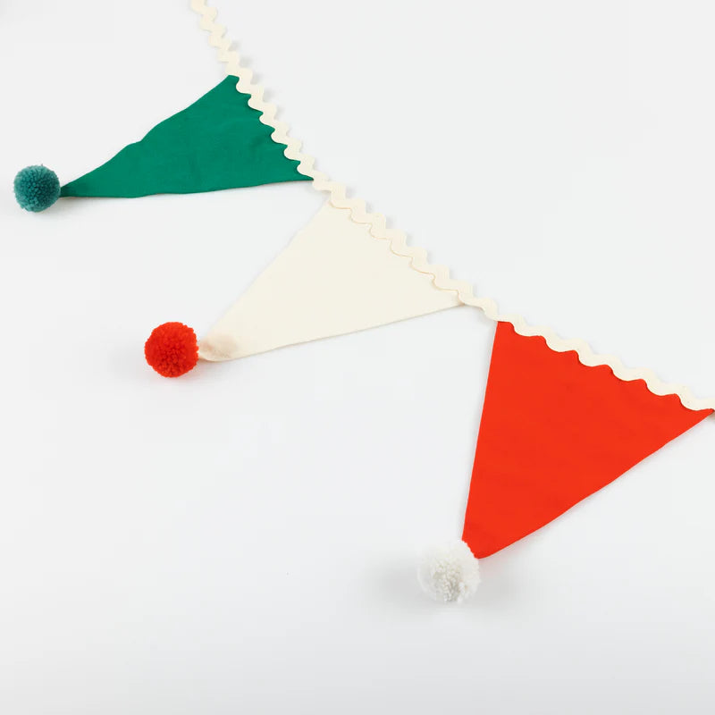 Christmas Pompom Flag Garland