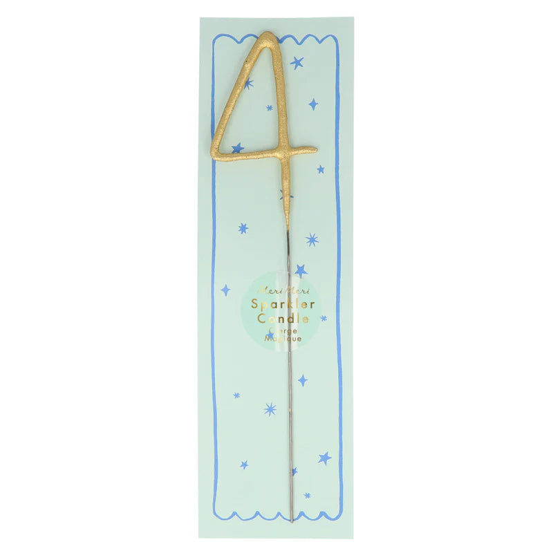 Gold Sparkler Candles Numbers 0-9