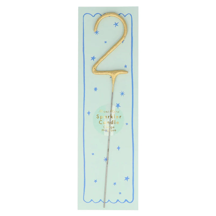 Gold Sparkler Candles Numbers 0-9