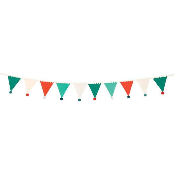 Christmas Pompom Flag Garland