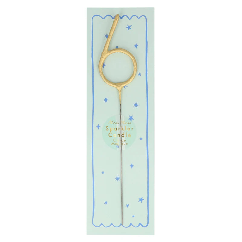 Gold Sparkler Candles Numbers 0-9