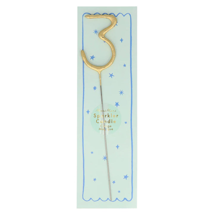 Gold Sparkler Candles Numbers 0-9