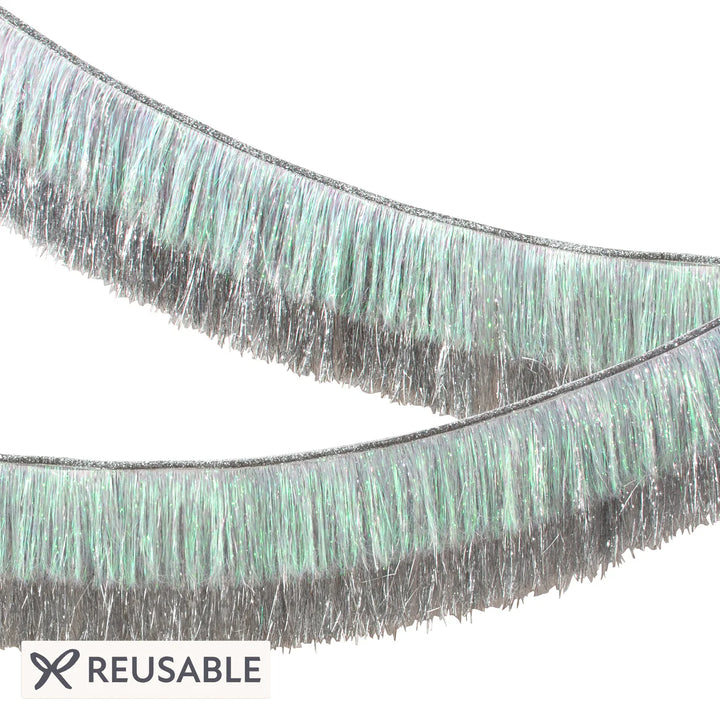 Silver Tinsel Fringe Garland