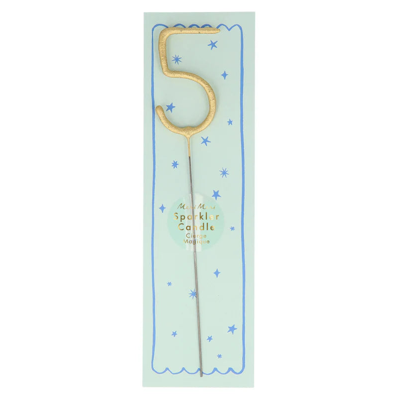 Gold Sparkler Candles Numbers 0-9