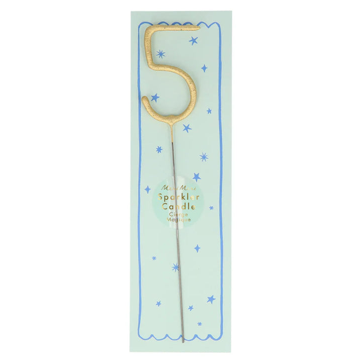 Gold Sparkler Candles Numbers 0-9