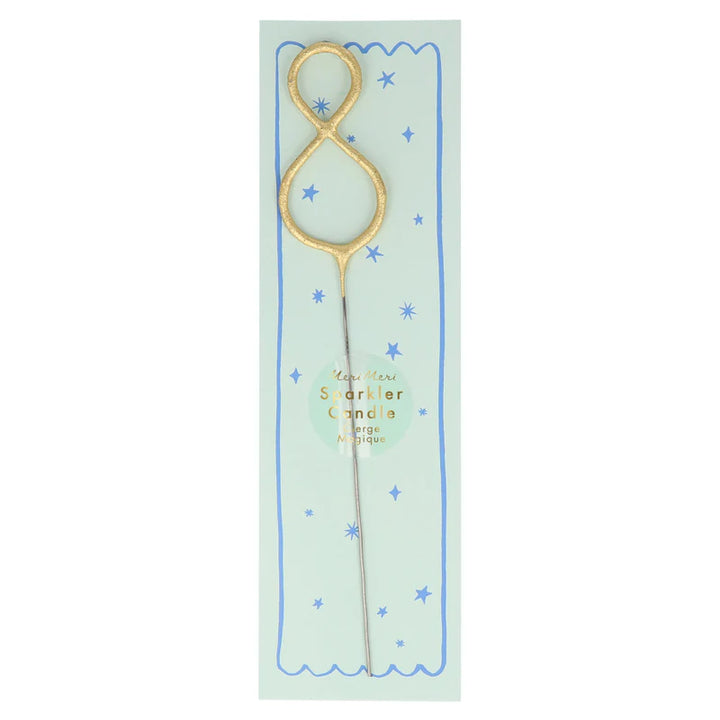 Gold Sparkler Candles Numbers 0-9