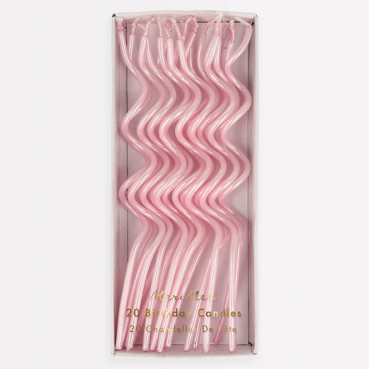 Pink Swirly Candles