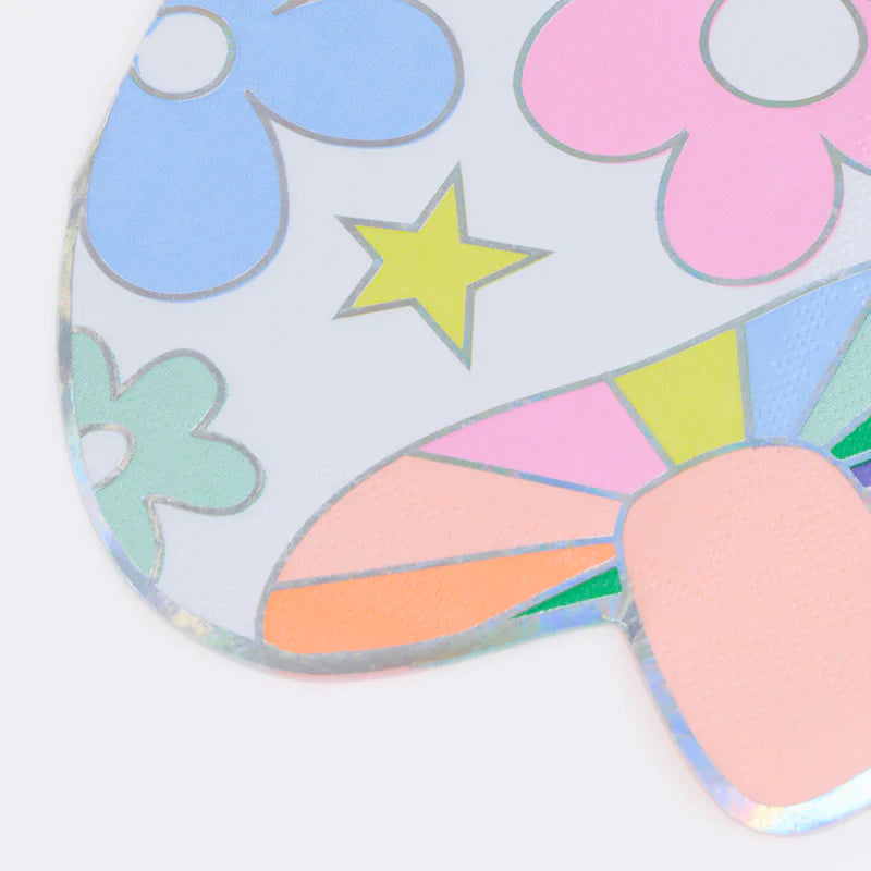 Groovy Mushroom Napkins (X 16)