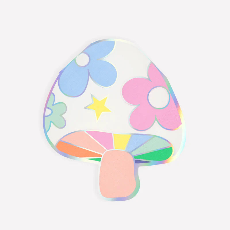 Groovy Mushroom Napkins (X 16)