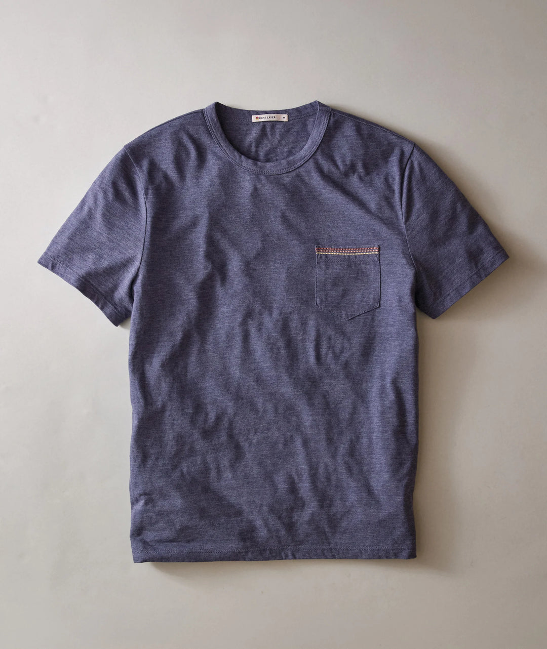 Signature Embroidered Pocket Tee Vintage Indigo