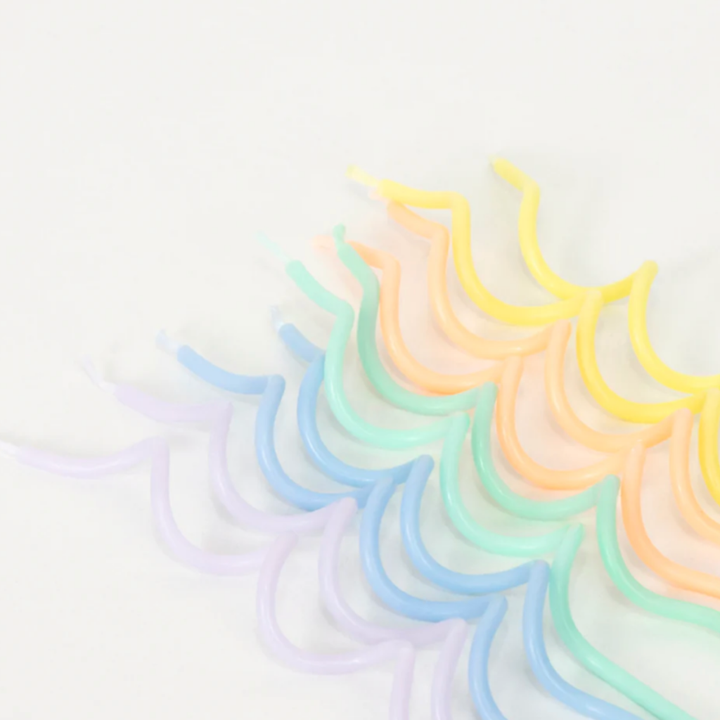 Pastel Swirly Candles