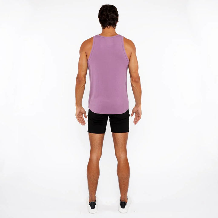 Taro Purple Rib Stretch Modal Tank Sta-16004-02