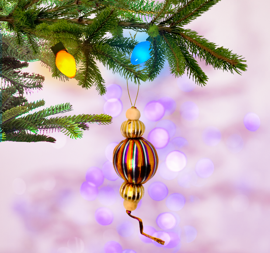 Embroidered Trim Bauble Ornament