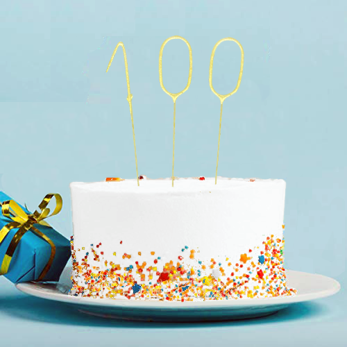 Gold Sparkler Candles Numbers 0-9
