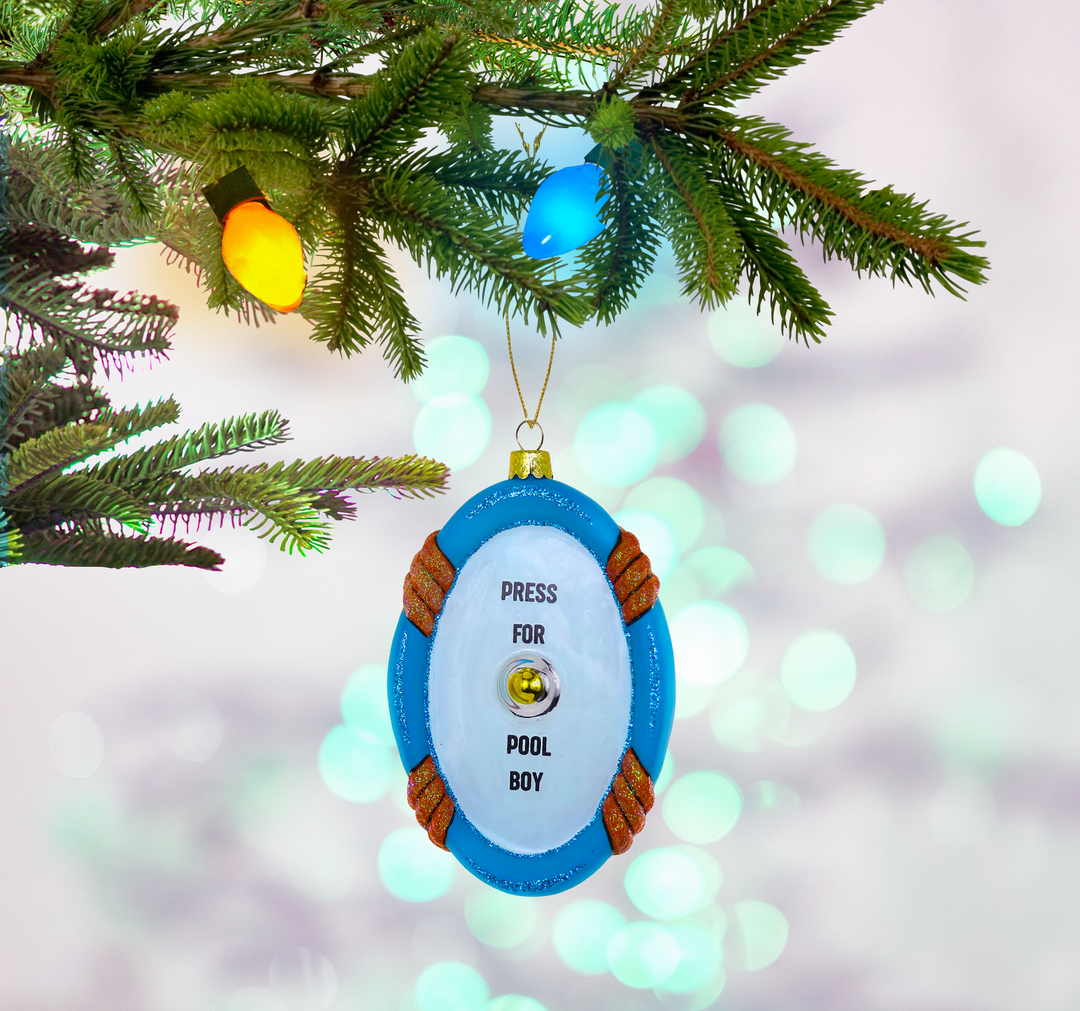 Press For Pool Boy Ornament