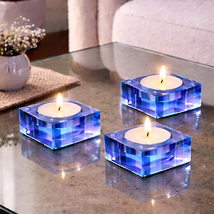 Striped Magnet Tealight Candle Holder - Set of 3 in 2 Colors