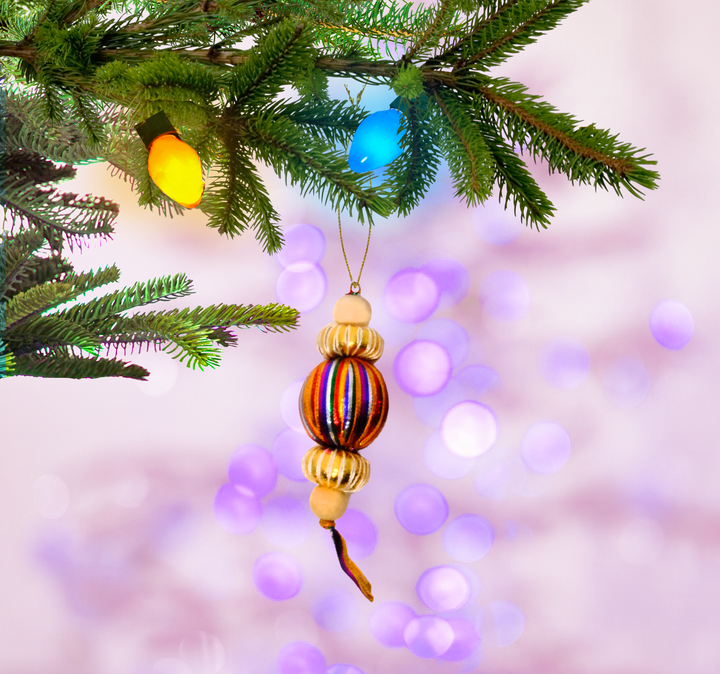 Embroidered Trim Bauble Ornament