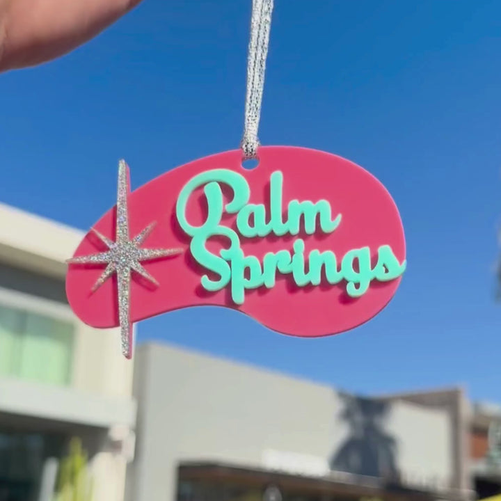 Pink Palm Springs Ornament