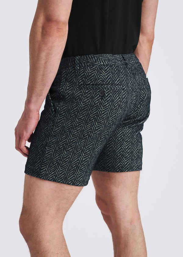 Herringbone Jacquard 6" Inseam Stretch Knit Chino Shorts