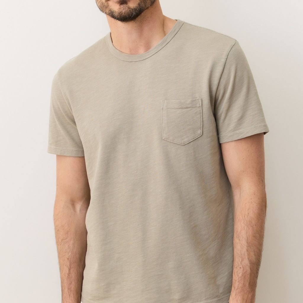 Relaxed Heavy Slub Pocket Tee Vintage Khaki