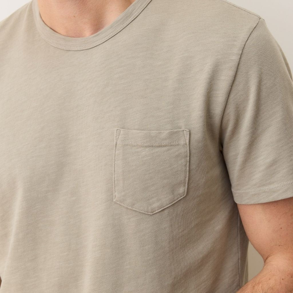 Relaxed Heavy Slub Pocket Tee Vintage Khaki