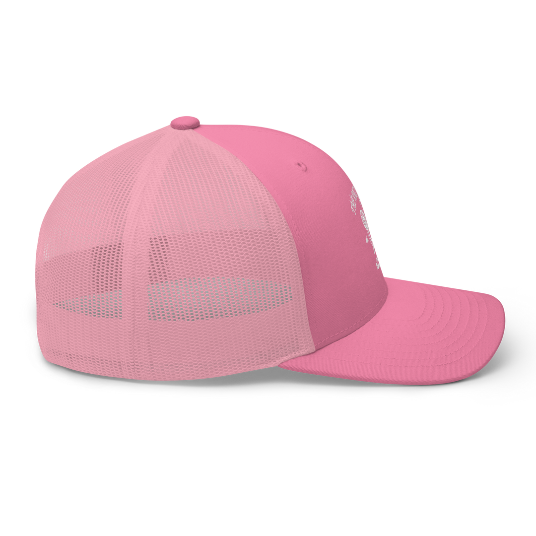 Racquet Club Logo Trucker Hat Pink