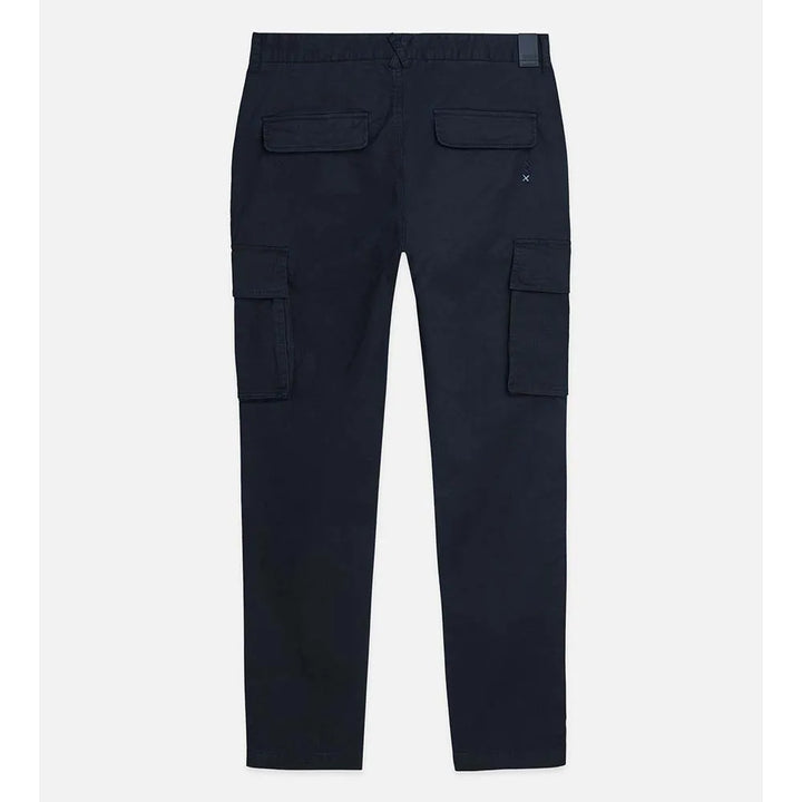 Stuart Washed Cotton-Blend Regular Slim-Fit Cargo Navy