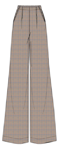 Allison Pleated Moleskin Trouser Fall Check