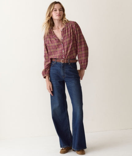 Millie Wool Blouse Autumn Plaid