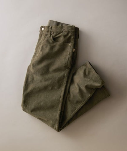 5 Pocket Flex Terry Cords - Slim Straight - Climbing Ivy
