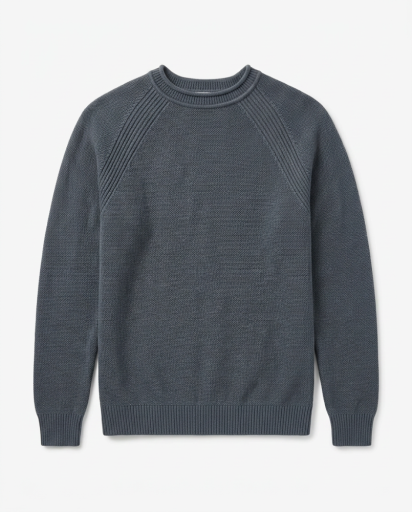 Garment Dye Roll Neck Sweater