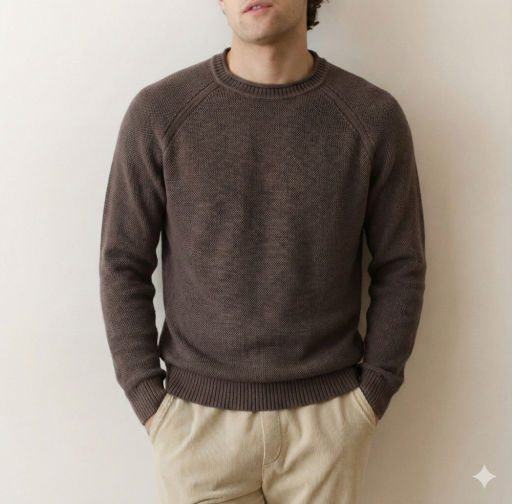 Garment Dye Roll Neck Sweater