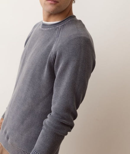 Garment Dye Roll Neck Sweater