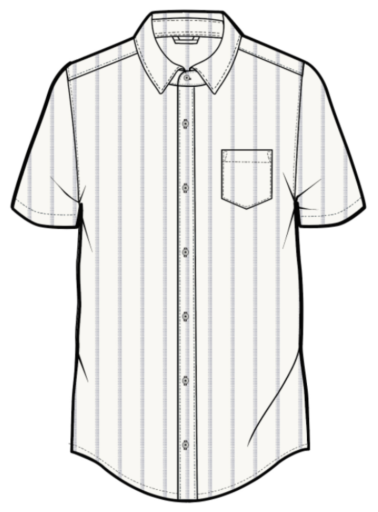 Classic Stretch Selvage Shirt - Natural/Navy Stripe
