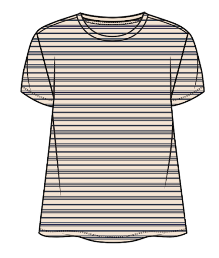 Swing Crew Tee - Navy Stripe