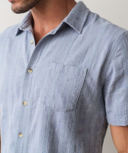 Classic Stretch Selvage Shirt - Blue