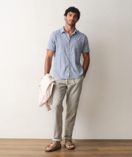 Classic Stretch Selvage Shirt - Blue