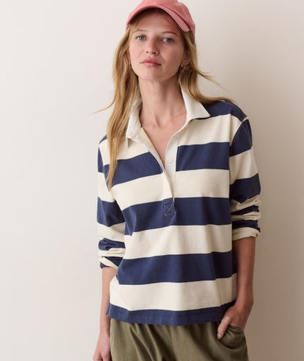 Miracle Jersey Rugby Polo Navy & Cream