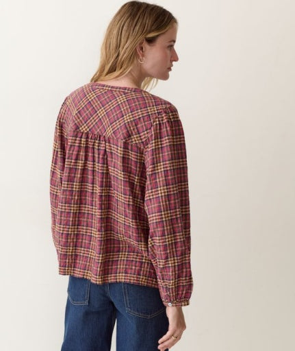 Millie Wool Blouse Autumn Plaid