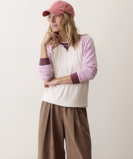 Juno Varsity Raglan Sand & Lilac