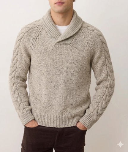 Oslo Cable Knit Sweater Shearer