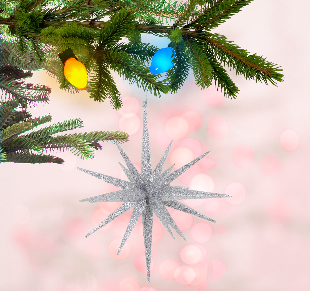 Xl Vintage Starburst-Silver Ornament