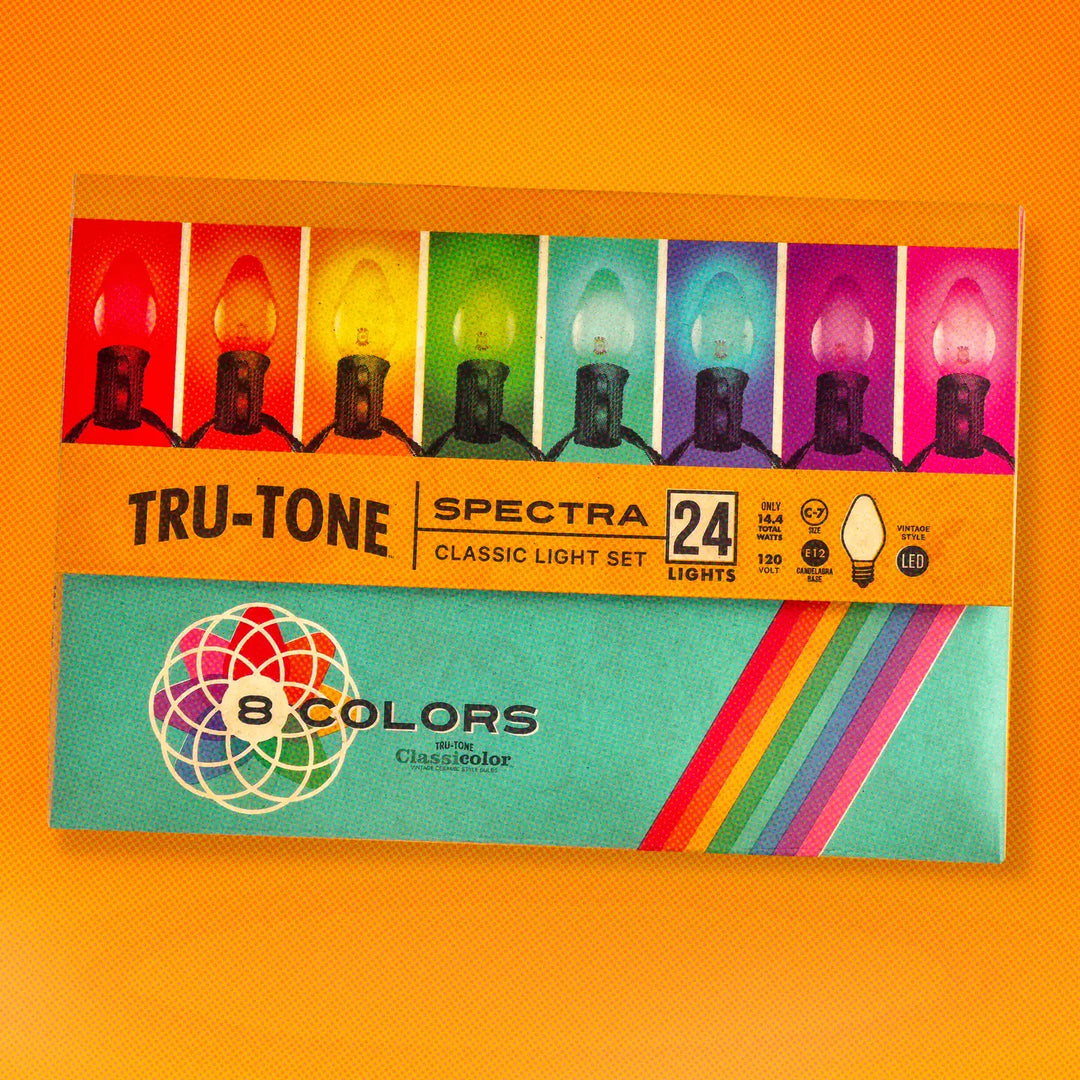 C7 Spectra Classicolor Lights - 24 LED Ceramic Bulb String