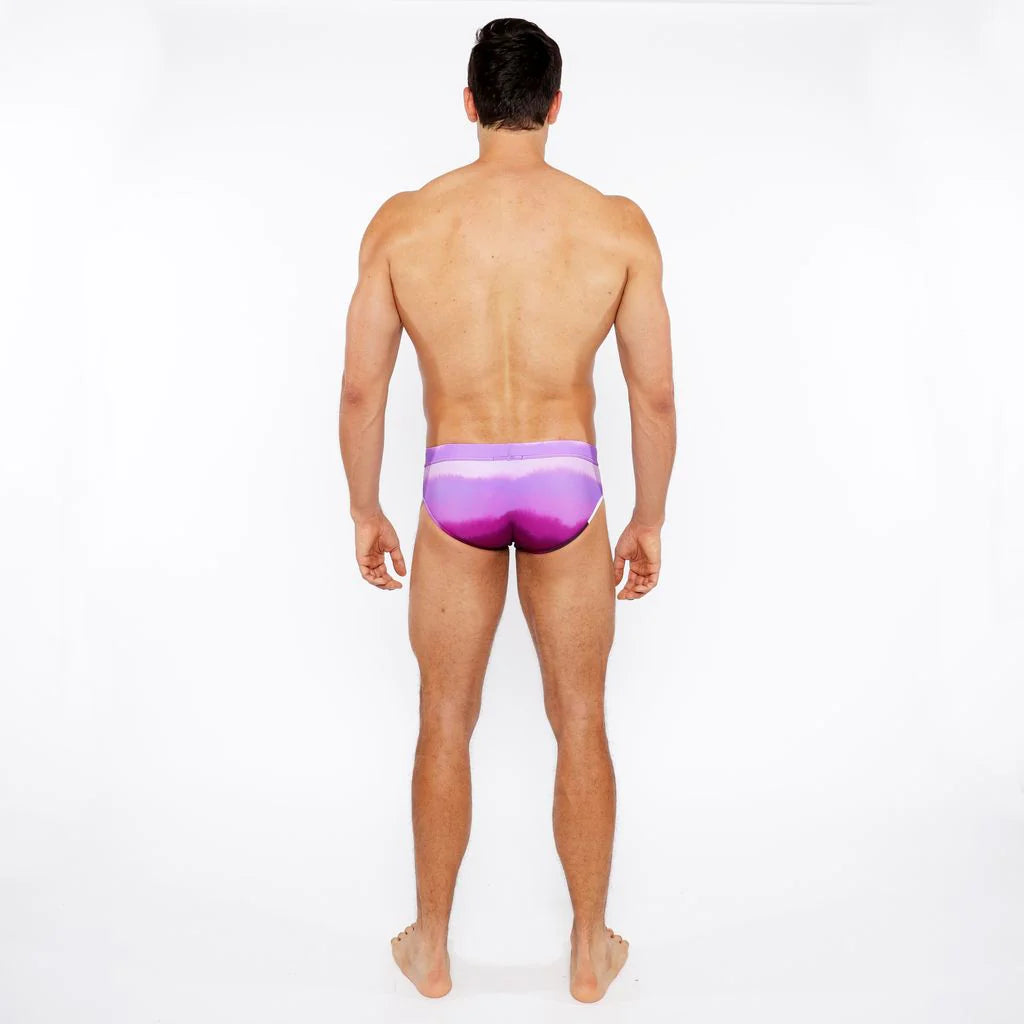 Fuchsia Gradient Printed Swim Brief St-8021-06
