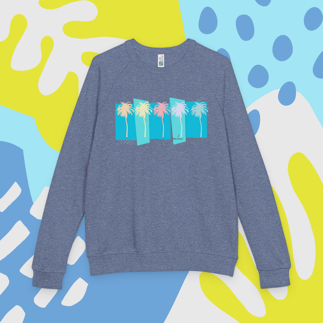 Palm Springs Colorful Palm Trees French Terry Sweatshirt