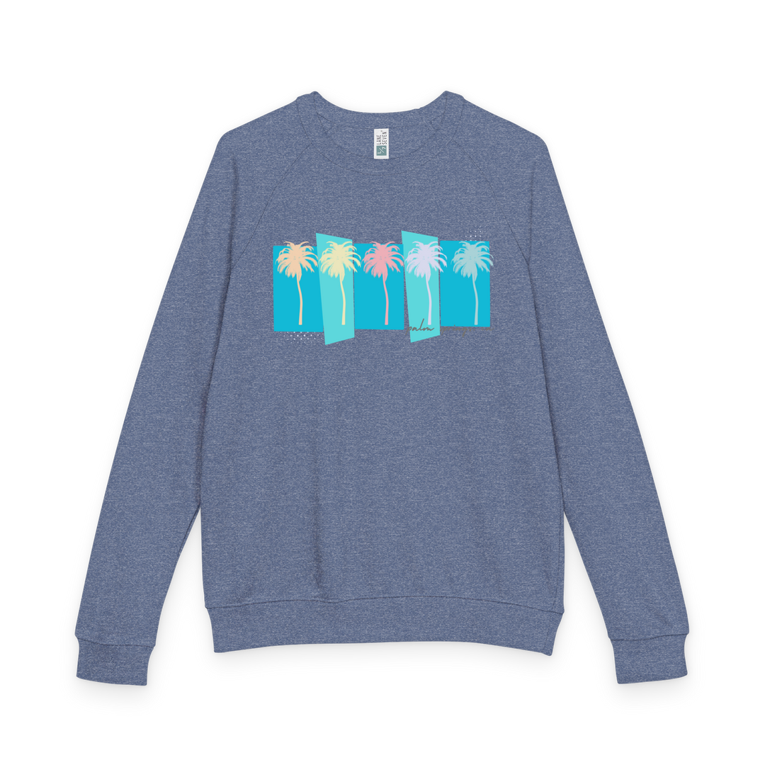 Palm Springs Colorful Palm Trees French Terry Sweatshirt