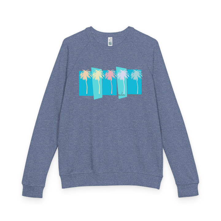 Palm Springs Colorful Palm Trees French Terry Sweatshirt