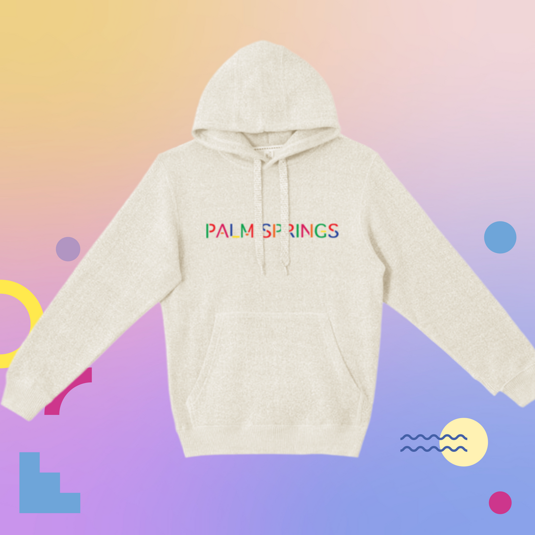 Palm Springs 1980s Unisex Graphic Hoodie Sweatshirt